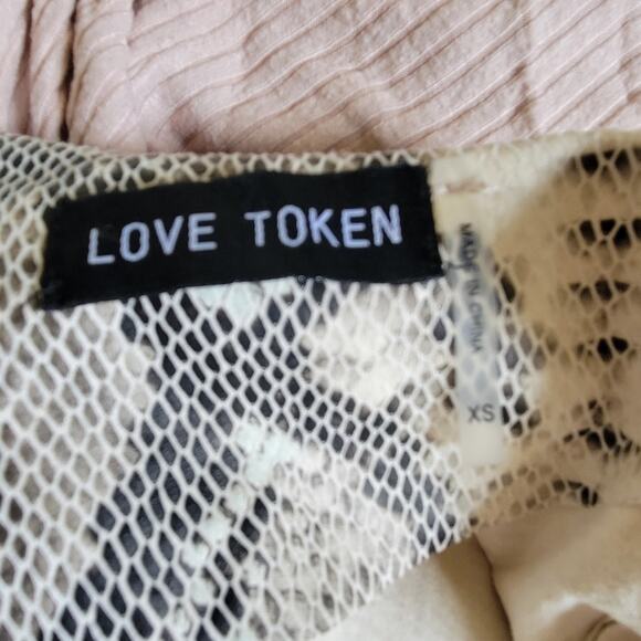 XS Love Token Python Snake Print Draped Front Cardiagan / Lightweight Jacket - Picture 5 of 5